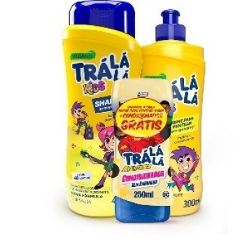 KIT TRA LA LA KIDS SH 480ML+CR PENT 300ML+COND 250ML SEM EMBARAÇO