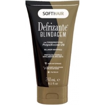 DEFRIZ SOFT HAIR BISNAGA 240ML BLINDAGEM C/ TERMOPROTETOR POLYSILICONE 29
