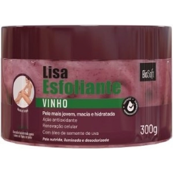 ESFOLIANTE CORPORAL SOFT HAIR BIOSOFT LISA 300G VINHO