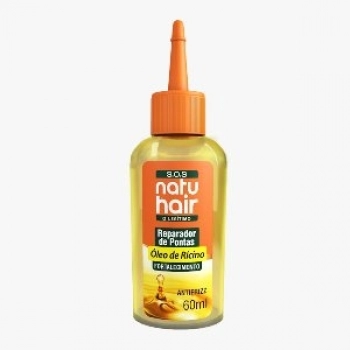 REP PONTAS NATU HAIR SOS 60ML OLEO DE RICINO