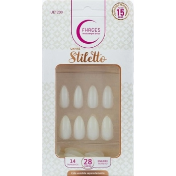 UNHAS FHACES STILETTO C/28 NATURAL