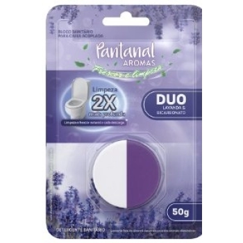 DETERGENTE SANITARIO PANTANAL 50G DUO LAVANDA E BICARBONATO