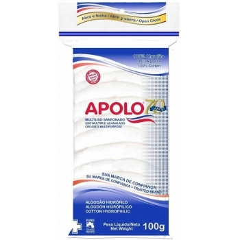 ALGODAO APOLO 100GR MULTIUSO C/ ZIP LOCK