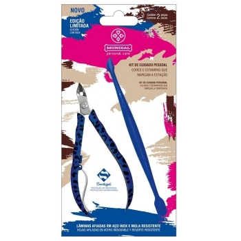 ALICATE CUTIC MUNDIAL FLEX AZUL+ESPATULA (168AL)