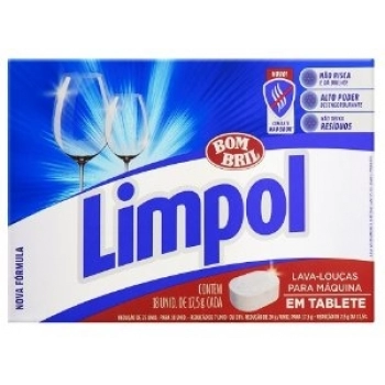 LAVA LOUCAS P/ MAQUINA DE LAVAR LIMPOL BOMBRIL 315G EM TABLETE