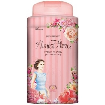 TALCO ALMA DE FLORES 100G ESSENCIA DE JASMIM