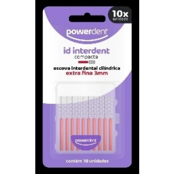 ESC DENTAL POWERDENT INTERDENTAL EXTRA FINA 3MM VERMELHA