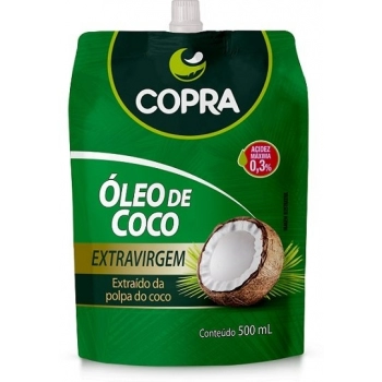 OLEO DE COCO COPRA 500ML EXTRA VIRGEM STAND POUCH