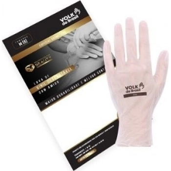 LUVA PFB VINIL DESCARTAVEL VOLK COM AMIDO C/10 P