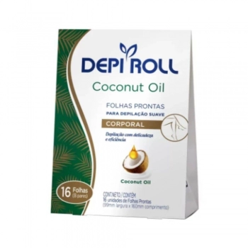 FOLHAS P/DEPILACAO CORP PRONTA DEPI ROLL COCONUT OIL