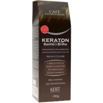 TONALIZANTE BANHO BRILHO KERATON 100GR CASTANHO ESCURO