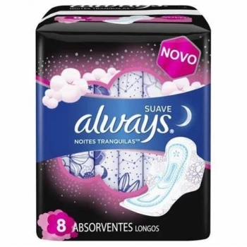 ABS ALWAYS NOITES TRANQ C/8 C/ABAS SUAVE
