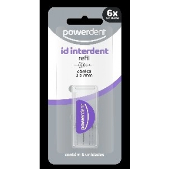 REFIL INTERDENTAL POWERDENT CONICO 7MM C/6