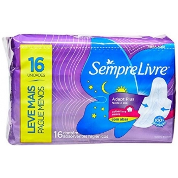 ABS SEMPRE LIVRE ADAPT PLUS DIA/NOITE C/16 C/ABAS SUAVE LV+PG-