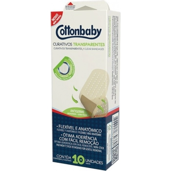 CURATIVOS COTTONBABY C/10 TRANSPARENTE