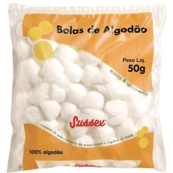 ALGODAO SUSSEX 50GR BOLAS BRANCA