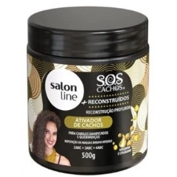 ATIV CACHOS S LINE SOS CACHOS 500G ARGININA REPARACAO E FORCA