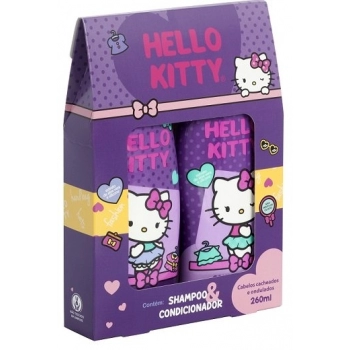 KIT HELLO KITTY SH+COND 260ML CACHEADOS E ONDULADOS