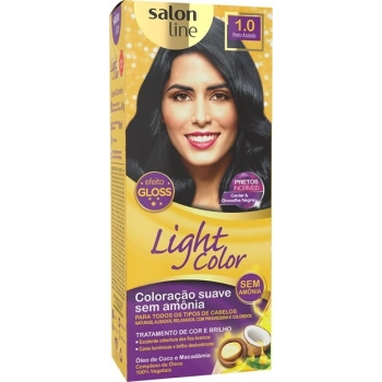 TINT LIGHT COLOR S LINE PROF 45GR 1.0 PRETO AZULADO