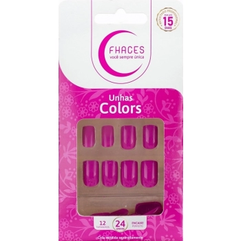 UNHAS FHACES COLORS C/24 ROSA FUCSIA