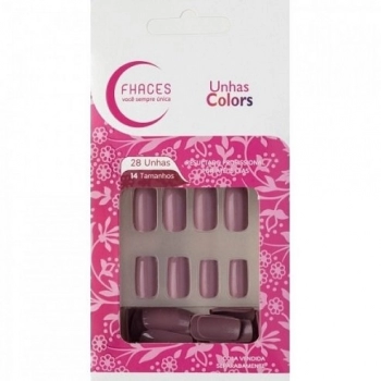 UNHAS FHACES COLORS C/24 ROSA FLASH