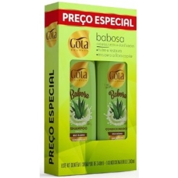 KIT SH + COND GOTA DOURADA USO DIARIO 340ML BABOSA