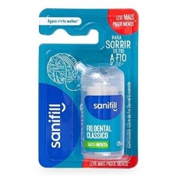 FIO DENTAL SANIFILL 125M LV+PG- CLASSICO MENTA
