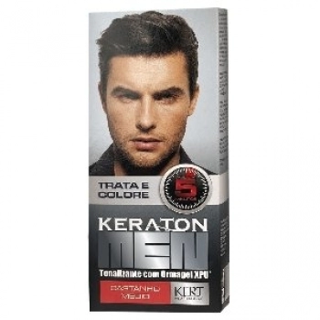 TONALIZANTE KERATON MEN 60ML CASTANHO MEDIO