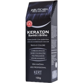 TONALIZANTE BANHO BRILHO KERATON 100GR PRETO AZULADO