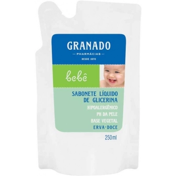 SAB LIQ BEBE GRANADO REFIL 250ML ERVA DOCE