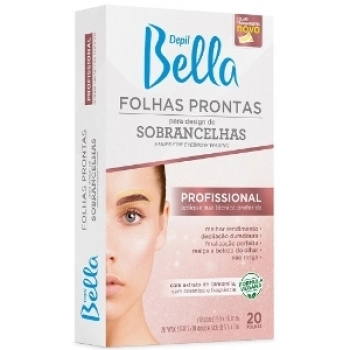 FOLHAS PRONTAS DEPIL SOBRANCELHAS DEPIL BELLA 20FLS EXTRATO DE CAMOMILA