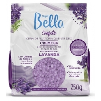 CERA QUENTE DEPIL BELLA 250G CONFETE LAVANDA
