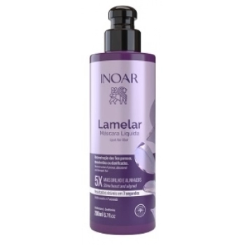 MASC CAP LIQ INOAR 200ML LAMELAR RECONST FIOS POROSOS/DESC OU DANIFICADOS